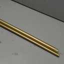 Brass Double Blackout Curtain Rods 36 to 72 Inches (3-6 Feet),1-Inches Front and 5/8 Inches Back Adjustable End Cap Double Window Drapery Rod for Drapes and Curtains
