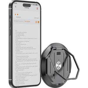 AI Voice Recorder with Real-Time Transcription, 64GB Digital Voice Recorder for Meetings, 120 Languages Translation, Portable Magnetic Recorder with Long Battery Life for Lectures Interviews Business