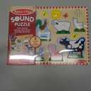 Melissa & Doug Farm Animals Sound Puzzle - Wooden Peg Puzzle with Sound Effects (8 pcs)