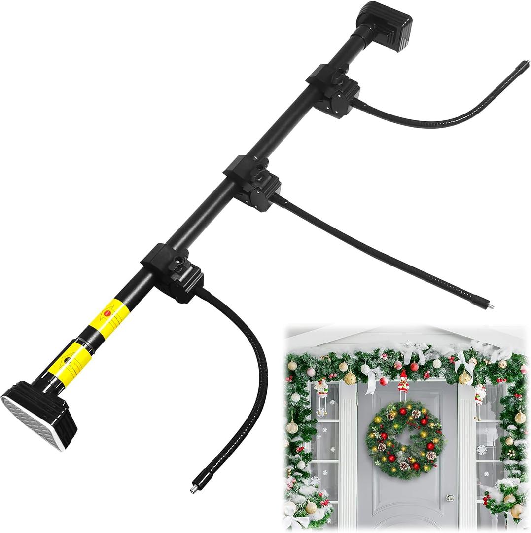 Garland Hanger for Front Door Frame, Adjustable 30- 67 Heavy-Duty Garland Holder for Door Frame Christmas & Halloween Decorations for Wreaths, Lights & More No Screws.30 -40