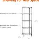 Amazon Basics 5-Shelf Tower Adjustable Storage Shelving Unit for Garage, Rust-Resistant Steel, 150 lbs Per Shelf, 16"W x 16"D x 54"H, Black