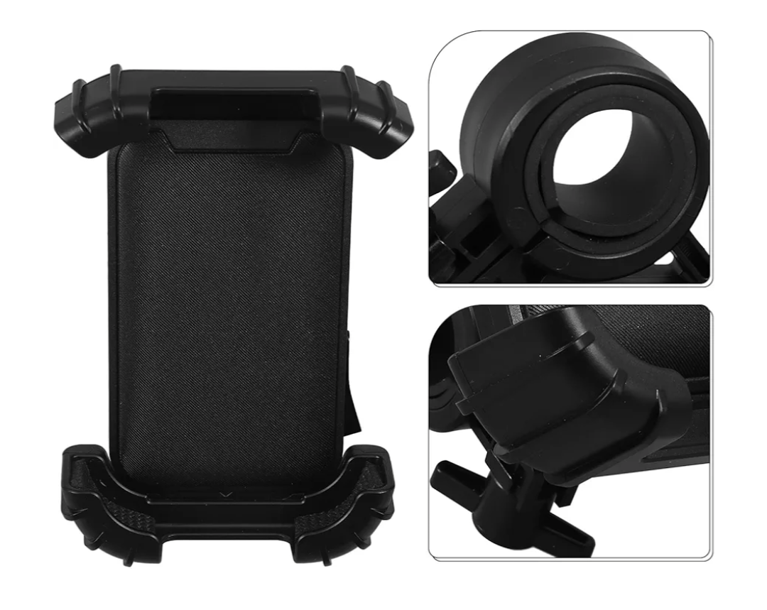 Motorcycle Phone Holder Bike Phone Mount Black Handlebar Clamp for Motorbike Riders