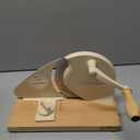 Manual Bread Slicer for Homemade Sourdough Bread, Adjustable Thickness&Evenly Slicing, Hand Crank Bread Slicer with Scale Line and Suction Cup, Serrated Blade Design, Patent (Cream)