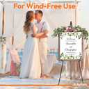 JEAWIWI 3PCS Black Easel Stand for Wedding Sign Stand, 66 Inch Lightweight Adjustable Art Easel for Display, Wedding Sign, Poster, Black Metal Easel with Portable Bags