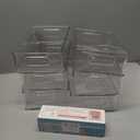 Stackable Refrigerator Organizer Bins, 6 Pack Clear Kitchen Organizer Container Bins with Handles and 20 PCS Plastic Bags for Pantry, Cabinets, Shelves, Drawer, Freezer - Food Safe, BPA Free 10"L