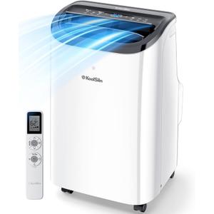 12,000 BTU Portable Air Conditioner Cools Up to 550 Sq.Ft, Auto-Evaporation Low Noise Portable AC Unit with Remote Control Fits for Large Room, Office, Garage, White