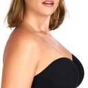 HSIA Longline Strapless Bra for Women, Anti-Slip Support Corset for Large Bust Convertible Bustier Bandeau for Big Breasts (Black) 36D