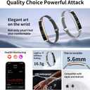 Smart Bracelet,Activity&Fitness Trackers,Touch Screen/Sleep Tracker/Heart Rate/Blood Oxygen,5ATM Waterproof,Multiple Sports Modes,Free App for iOS Android (Rose Gold)