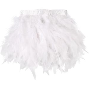 White Turkey Feathers Trim Fringe 5Yard 4-6inch for Party Clothing DIY Sewing Craft Wedding Dress Decoration Natural Fluffy Turkey Feather Trim