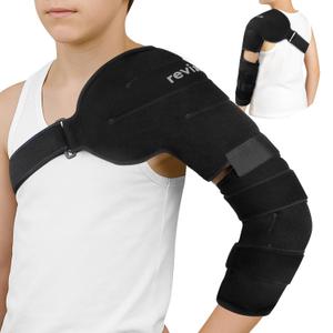 REVIX Youth Arm Ice Pack Wrap for Pitchers  Reusable Ice Arm Sleeve for Young Volleyball Player & Athletes, Cold Compression Therapy for Shoulder & Elbow, Throwing Recovery, Muscle Relax & Daily Use (Small)