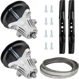 42 Inch Deck Rebuild Kit Replace for Huskee LT4200, Fit for Craftsman T1000 T110 T1400 T1200 T100, for Troy Bilt TB42 TB2246, with 2 Spindles 618-06991 918-06991, 2 Blades 742-04308, 1 Belt 954-04060
