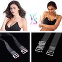 Clear Bra Straps, 3-Pairs Invisible Non-Slip Adjustable Bra Straps for Strapless Bra