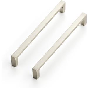 Ravinte 15 Pack Solid 6-1/4 Inch Square Cabinet Handles - Brushed Nickel Pulls for Drawers and Kitchen Cabinets - Hardware Handles