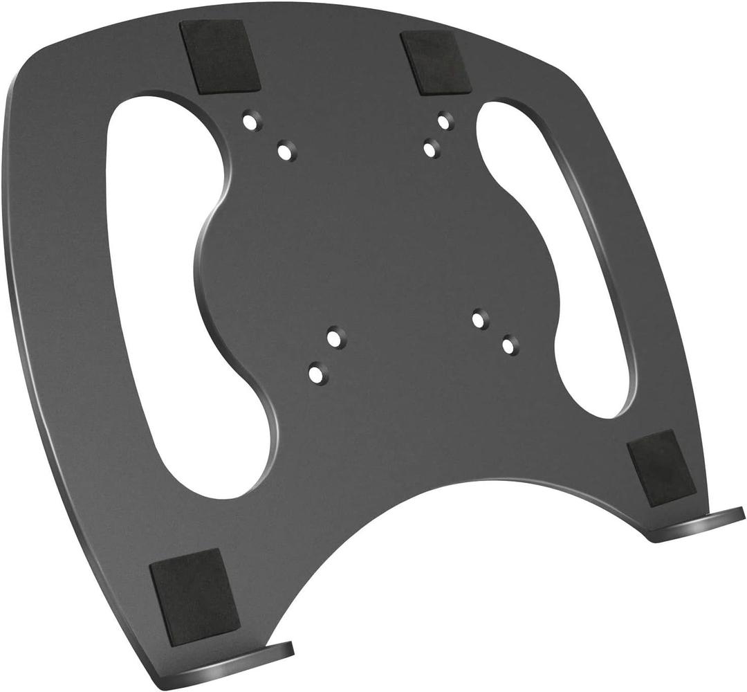 Laptop Tray Steel Notebook Holder for Monitor VESA Mount Stand Fits VESA 100x100 mm Mounting Holes with M4 Screws, 22lbs Capacity with Vented Cooling Platform