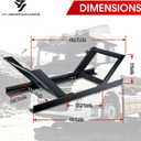 JY PERFORMANCE Semi-Truck Spare Tire Rack, Adjustable Tire Carrier, Ratchet Strap Chain, Black, DAC927