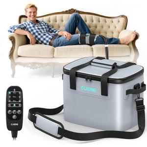 CUEME Cold Therapy Machine for Knee Replacement, 20 QT Ice Machine for Knee After Surgery, Programmable Timer Knee Ice Machine with Compression Pad, Cryotherapy Pain Relief for Shoulder/Hip/Ankle/Foot