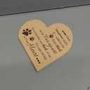 Maitys Pet Memorial Gifts Bereavement Remembrance Gifts for Loss of Dog Cat Sympathy Condolence Gifts Heart Shaped Wood Sign When Tomorrow Starts Without Me Wooden Plaque for Table Desk Decor (Khaki)