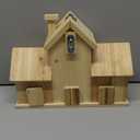 STARSWR Bird Houses for Outside,Outdoor 3 Hole Bird House Room for 3 Bird Families Bluebird Finch Cardinals Wooden Hanging Birdhouse for Garden