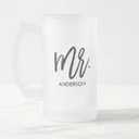 Middle of the Road Hers Script #143 - A Nice Funny Humor 16oz Frosted Glass Beer Stein ("Mr.")