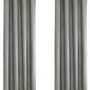 Murphy Light Filtering Grommet Indoor Curtain 52 x 95 in Grey
