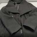 Danedvi Women Elegant Wool Pea Coat Lapel Collar Double Breasted Mid-Long Winter Overcoats with Belted Pockets One Size