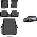 KELCSEECS Floor Mats & Cargo Liner for 2015-2020 Acura TLX,All Weather Protection TPE Floor Liners Front& Rear Row Full Set TLX Accessories Black
