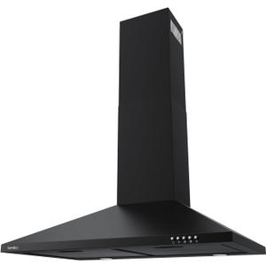 Hermitlux Range Hood 30 inch, Wall Mount Vent Hood for Kitchen with Charcoal Filter, Ducted/Ductless Convertible, Black (Black-Modern Design)