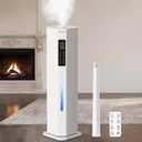 Humidifiers for Bedroom - GloryAir 2.38Gal/9L Top Fill Cool Mist Humidifier for Large Room 500ft 120H Last with Auto Mode 7-Color Light Humidistat Aroma Box Quiet Humidifiers for Plants Baby & Adults