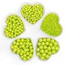 Edible Green Pearl Sprinkles,130g,Bright Green Pearls,Light Spring Sugar Pearls Mix Size Sprinkle for Cake Decorating,Baking Edible Candy,Cake Decorations,Cupcake Toppers,Cookie Donuts Ice Cream Toppings,Birthday Party Easter Supplies