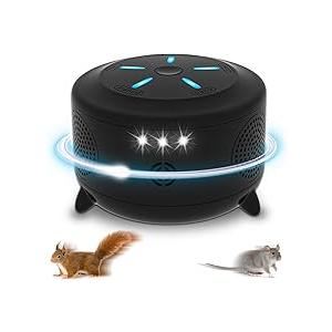 Ultrasonic Mice Repellent, Rodent Repellent, 2026 Upgraded Ultrasonic Pest Repellent Plug in, Squirrel Repellent with 9 Strobe Lights, Repel Mouse Bat Spider Ant Bug for Attics, Houses, Barns (Black)
