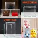 5 Pack XXX-Large Acrylic Purse Organizer for Closet, 17.3''x13''x13 Clear Display Case Bag Handbag Storage Box with Magnetic Lid, Plastic Storage Bins for Helmet, Tall Boots, Large Figure Collectibles