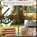 Please Clean Up After Your Dog Sign for Yard - 10*5 inch/37" Extra Tall Dog Poop Sign with Adjustable Stake - Rust-Free Aluminum, UV Protected, Weatherproof No Dog Pooping Sign for Lawn, Garden & Sidewalk