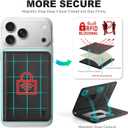 TUCCH for Magsafe Wallet with 6 Card Holders, RFID Blocking [Clear ID Window] PU Leather Men Women Folio Magnetic Phone Wallet for iPhone 17/16/15/14/13/12/Plus/Air/Pro/Pro Max Series, Black