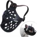 Adjustable Pitbull Dog Muzzle Breathable Short Snout Dog Mouth Guard Anti-Dropping Pet Mouth Cover for Biting Barking Chewing, M