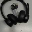 TECKNET Wireless Headset, Bluetooth Headset with Noise Cancelling Microphone - Rechargeable Bluetooth V5.2 Headphones, 50H Playtime & Mic Mute, On Ear Headphones for Trucker/Remote Work/Call Center (Deep Black)