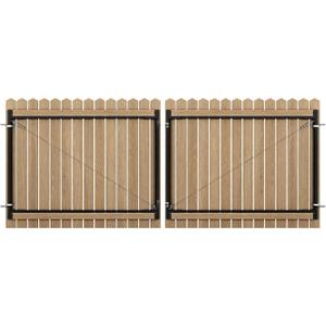 CCBOYSHARDWARE 60"-96" Wide Adjustable Anti-Sag Gate Frame Kit, Black,2 Pcs