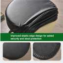 FUANGUI Bar Stool Covers Round Set of 6, Waterproof PU Bar Stool Seat Covers,Bar Stool Chair Covers Washable Stool Cushion Slipcover for 16-18 Inch - Black XL