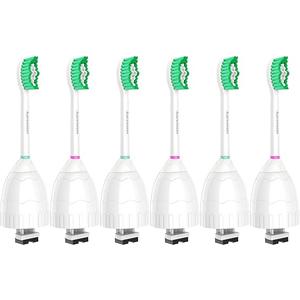 Aoremon Replacement Toothbrush Heads for Philips Sonicare E-Series Essence HX7022/66 and other Screw-on Electric Toothbrush Model, 6 Pack