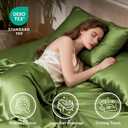 Love's cabin Full Size Satin Sheet Sets - 4 Piece Sage Silky Satin Sheet Set Full with Deep Pocket, Luxury Silk Feel Satin Bed Sheets Full Bedding Set (1 Flat Sheet,1 Fitted Sheet,2 Pillow Cases)