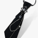 Matwsec Black Bow Tie for Women Adjustable Pre-Tied Ties Necktie with Rhinestone Crystal Bowtie for Girls Uniform Party School Concert