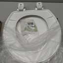 Mayfair Caswell Modern Slow Close Toilet Seat, Durable Plastic Seat, Made in USA, Round, White