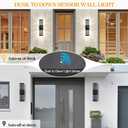 Dusk to Dawn Modern LED Outdoor Wall Light,18.3 in,6 Packs, 4-tier 18.3 Inches
