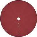 36-Inch Rib Knit Christmas Tree Skirt with Oak Buttons, Burgundy