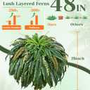 [133 Leaves Full Fake Ferns] Large 48inch Artificial Ferns for Outdoors, 1 PCS