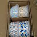 Chubacoo Ceramic Bowls Set with Lid: Microwave Safe Soup Containers for Meal Prep, Cereal, Salad, Picnic, Camping, Office Lunch, Kitchen Food Storage  5 Inch, 20 oz, 4 PCS, Design C