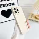 NITITOP Compatible with iPhone 12 Pro Max Case Cute Aesthetic Little Polka Dots Pattern Design for Women Men Girls Soft TPU Shockproof Stylish Full Camera Protective Phone Cover - White