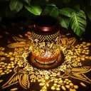 Solar Lanterns Outdoor Waterproof Hummingbird Elegant Garden Decor Birthday Gifts for Women Mom Grandma Sister Metal Hanging Solar Lights Outside Decorations for Backyard, Patio, Lawn, Porch