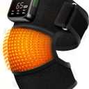 Knee Massager with Heat for Pain Relief V5.0[2026 Upgraded] - Electric Cordless Heated Knee Brace with 6 Heat Levels and 3 Vibration Massage Mode, for Men Women (Black, 1-Pack)