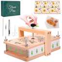 Aboofx Large Flower Press Kit, 11.8" x 8.3" 6 Layers Wood Flower Pressing kit with Storage Bags for Dried Flower Plant Wedding Bouquet Preservation Kits, DIY Art & Crafts Gift for Adult Craft Lovers