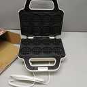 SugarWhisk Mini Waffle Maker Machine, Tiny Waffle Bites Iron for Kids, Bake 8 x 2'' Tiny Waffle Bites, Small Waffle Maker, Compact & Easy Use, Non Stick Surface, Recipe Included, White